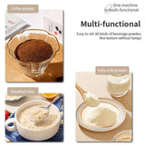 Coffee powder, baby milk powder, and breakfast oats showcased as versatile beverage powders for easy mixing.