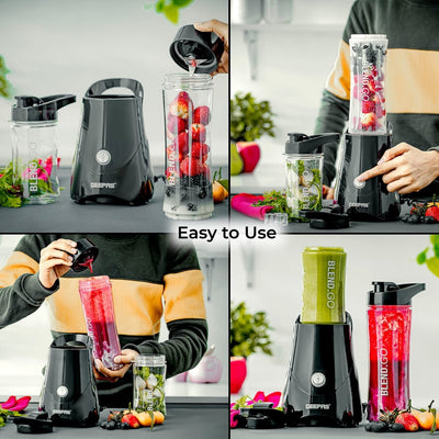 Geepas 300W Personal Smoothie Milkshake Maker Travel Blender for Protein Shakes