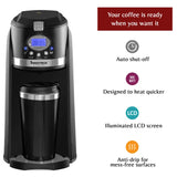 Kitchen Pro Travel Filter Coffee Maker Grind & Brew 2In1 On-The-Go Automatic Coffee Machine