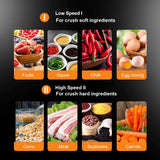 2 Speeds 500W Stainless Steel 2L Capacity Electric Chopper Meat Grinder Mincer Food Processor Slicer