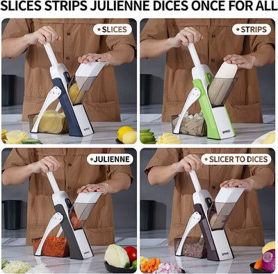 4 in 1 Multifunctional Vegetable Slicer Cutter Shredders Slicer with Basket Fruit Potato Chopper Carrot Grater