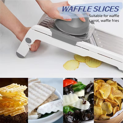 18 in 1 Adjustable Mandoline Vegetable Slicer Stainless Steel Vegetable Slicer Julienne Slicer for Potato Onion JT214