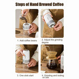 Coffee Grinder Adjustable Grinding Auto Stop USB Rechargeable Electric Coffee Bean Grinder for Household