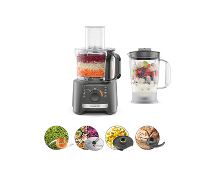 800W Multipro 2-In-1 Compact Food Processor & Blender