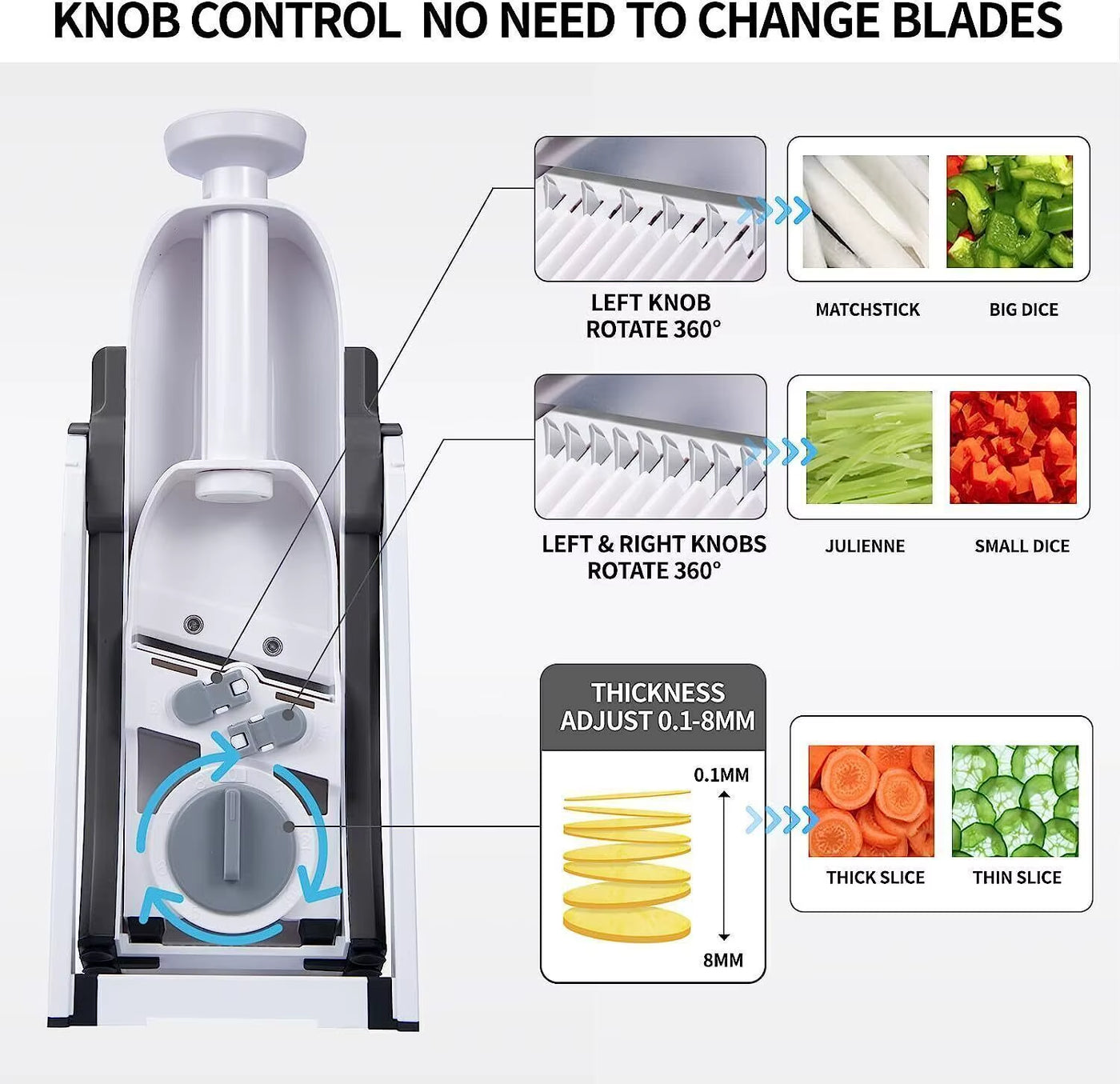 4 in 1 Multifunctional Vegetable Slicer Cutter Shredders Slicer with Basket Fruit Potato Chopper Carrot Grater