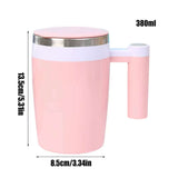 380ML Self Stirring Mug Coffee Cup Rechargeable Automatic Magnetic Stirring Coffee Mug Auto Self Mixing Stainless Steel Cup