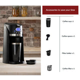 Kitchen Pro Travel Filter Coffee Maker Grind & Brew 2In1 On-The-Go Automatic Coffee Machine