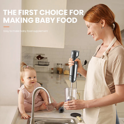 Hand Immersion Blender 1000W Powerful 4-In-1,Stainless Steel Stick Food Mixer,700Ml Mixing Beaker,500Ml Processor,Whisk