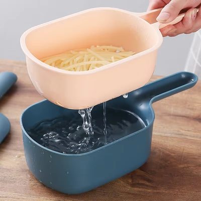 Multi-Function Potato Carrot Cucumber Mandoline Slicer Cutter Grater Shredders with Strainer / Kitchen Fruit and Vegetable Tools