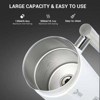 Large capacity and easy to use DEVSIB milk frother, ideal for frothing and heating milk up to 300ml.